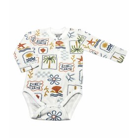 بادی آستین بلند نوزادی طرح هاوایی به آوران