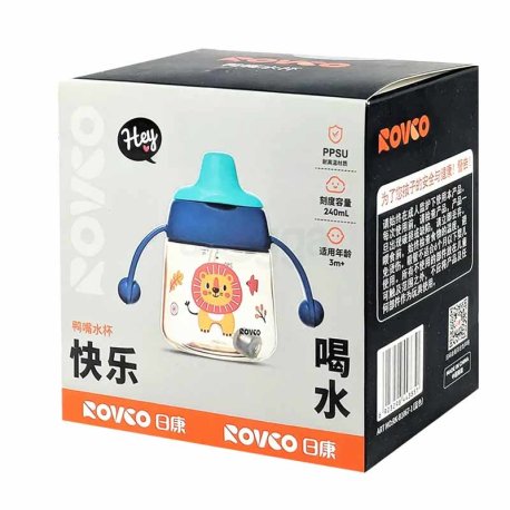 لیوان دسته دار آموزشی کودک مدل سوپاپدار 240 میل رووکو Rovoco