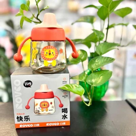 لیوان دسته دار آموزشی کودک مدل سوپاپدار 240 میل رووکو Rovoco