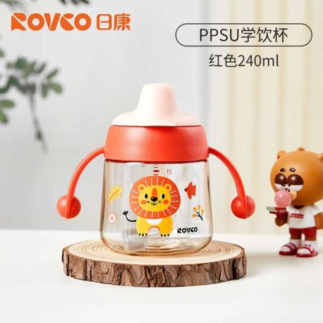 لیوان دسته دار آموزشی کودک مدل سوپاپدار 240 میل رووکو Rovoco