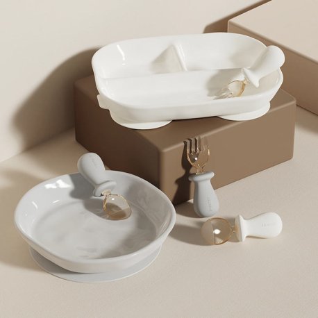 قاشق و چنگال سیلیکونی کودک هی اور شی HEORSHE