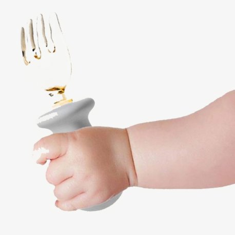 قاشق و چنگال سیلیکونی کودک هی اور شی HEORSHE