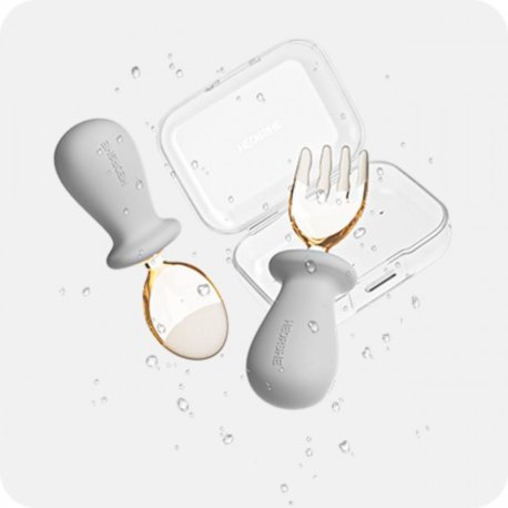 قاشق و چنگال سیلیکونی کودک هی اور شی HEORSHE