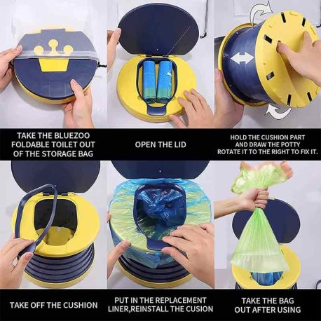 صندلی توالت تاشو و مسافرتی کودک طرح تاج