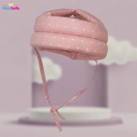 کلاه  محافظ و ضربه گیر سر کودک طرح خالدار ninisafe