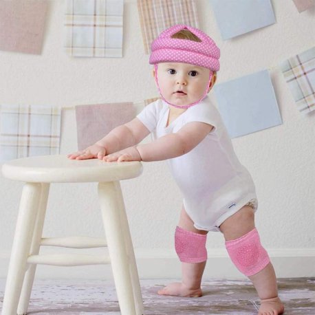 کلاه  محافظ و ضربه گیر سر کودک طرح خالدار ninisafe