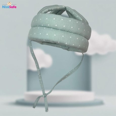 کلاه  محافظ و ضربه گیر سر کودک طرح خالدار ninisafe