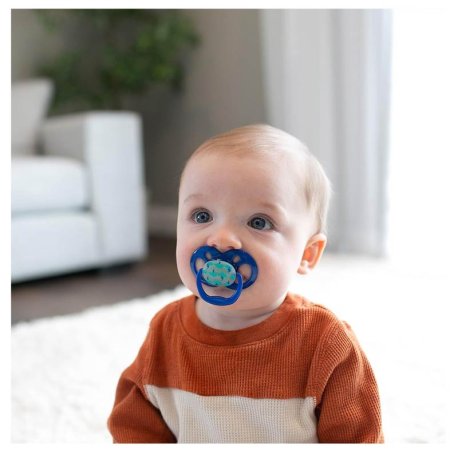 پستانک ارتودنسی بادامی 6-18 ماه سبز و سرمه‌ای دکتر براون Dr browns