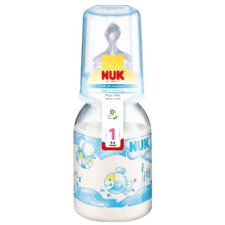 خريد اينترنتي سيسموني نوزاد شیشه شیر طلقی Rose & Blue کوچک ناک Nuk - 1 نوزادی، نی نی لازم فروشگاه اینترنتی سیسمونی