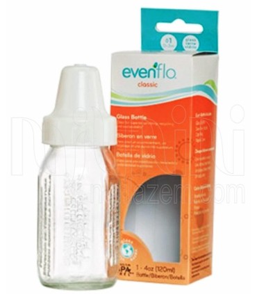 شیشه شیر پیرکس 120 میل کوچک ایون فلو Evenflo - 1