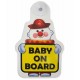 آویز هشدار کودک در ماشین Baby on board - 12