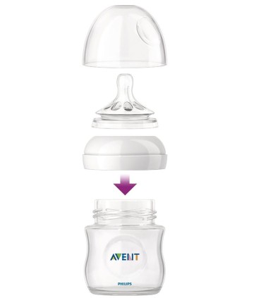 شیشه شیر طلقی نچرال 125 میل فیلیپس اونت Philips Avent - 2