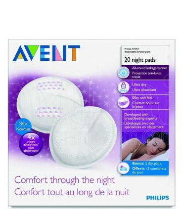 پد سینه 20 عددی ویژه شب فیلیپس اونت Philips Avent - 1