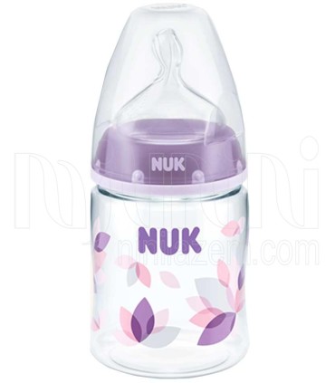 شیشه شیر طلقی تپل رنگی 150 میل ناک  NUK - 1