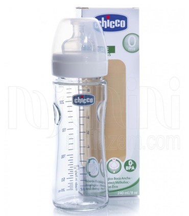 شیشه شیر پیرکس 240 میل چیکو Chicco - 1