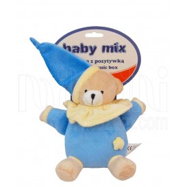 عروسک نخکش موزیکال خرس آبی پوش بی بی میکس Baby Mix - 1
