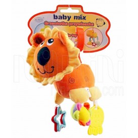 جغجغه و دندانگیر عروسکی پولیشی شیر نارنچی بی بی میکس Baby Mix - 1