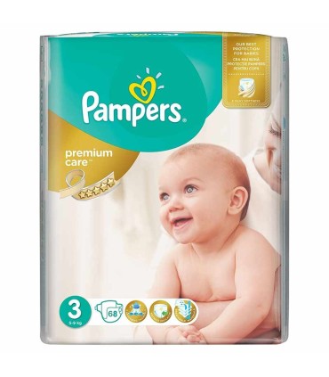 پوشک پمپرز ضدحساسیت اونتاژ (سایز 3) Pampers